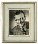 1940 John Wayne (Secretarial) Signed Seven Sinners 8" x 10" Photo in 13" x 15" Frame 