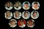 1961 Chemstrand Iron On Patch Collection - Lot of 11 w/ Mays, Kaline, Berra, Banks, Spahn & More