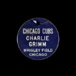 1920s-40s Charlie Grimm Chicago Cubs 2" Locker / Luggage Tag