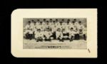 1909 Chicago Cubs West Side Park Stadium Season Ticket Pass with ornate obverse featuring 1908 team photo 