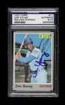 1970 Don Young Chicago Cubs Signed Topps Slabbed Baseball Card (PSA/DNA) - Most Elusive Member of the 1969 team!!!