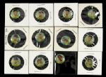 1933 Tatoo Orbit Chicago Cubs .75" Pinback Button Collection - Lot of 12 w/ Kiki Cuyler, Charlie Root, Burleigh Grimes & More