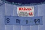 1981 Barry Foote Chicago Cubs Game Worn Road Jersey (MEARS LOA)