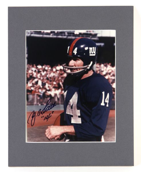 1961-64 Y.A. Tittle New York Giants Signed 8" x 10" Photo (JSA)
