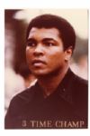 1978 Muhammad Ali 3 Time Champ 3.5" x 5" Promo Photo (Wali Muhammad Collection)