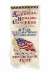 1927 American Bowling Congress 27th International Tournament Ribbon