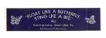 1970s Muhammad Ali Float Like a Butterfly Sting Like a Bee Deer Park Bumper Sticker