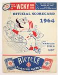 1964 Cincinnati Reds Houston Colt .45s Crosley Field Official Scorecard Unscored 