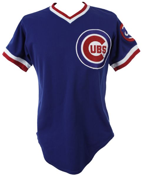 1985 Johnny Oates Chicago Cubs Game Worn Road Jersey (MEARS LOA)