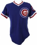 1985 Johnny Oates Chicago Cubs Game Worn Road Jersey (MEARS LOA)