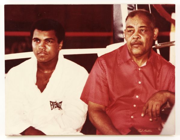 1970s Muhammad Ali Joe Louis Mounted 11" x 14" Photo - Lot of 2 (Wali Muhammad Collecetion)