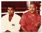 1970s Muhammad Ali Joe Louis Mounted 11" x 14" Photo - Lot of 2 (Wali Muhammad Collecetion)