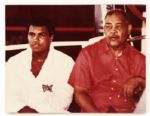 1970's Muhammad Ali Joe Louis Mounted 11 x 14 Photo - Lot of 2 (Wali Muhammad Collecetion)