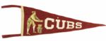 1902-07 Chicago Cubs Full Size 23" Team Pennant - Earliest Reference to the nickname Cubs