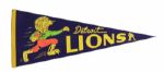1950s Detroit Lions 29" Pennant w/ Neon Graphics