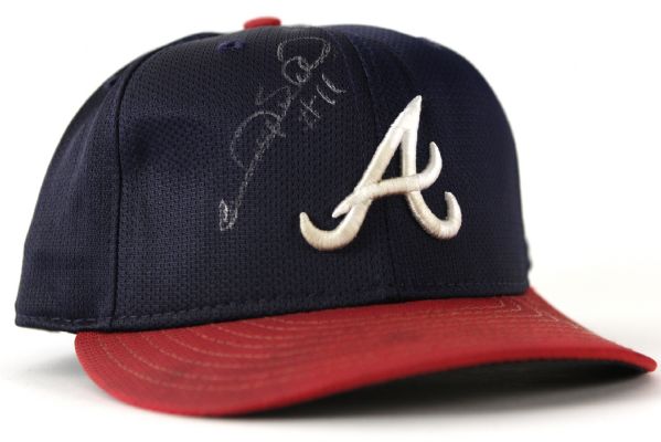 2002-03 Gary Sheffield Atlanta Braves Signed Game Worn Cap (MEARS LOA/JSA)