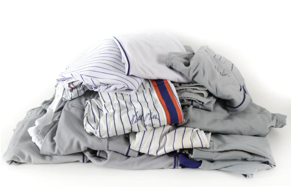 1991-2005 New York Mets Game Worn Pants (Some Signed) - Lot of 35 w/ Robin Ventura, John Olerud, Mo Vaughn & More (MEARS LOA)