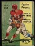 1961 Vince Lombardi, Willie Davis, Willie Wood & More Signed Green Bay Packers Minnesota Vikings County Stadium Program (JSA)