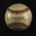 1950 circa Milwaukee Brewers Team Signed Baseball w/ 23 Signatures Including Johnny Logan, & More (MEARS LOA)