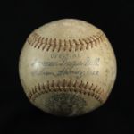 1938-40 New York Yankees Signed OAL AJ Reach (Harridge) Baseball w/ 16 Signatures Including Lou Gehrig, Lefty Gomez & More (JSA)