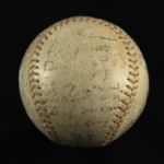 1938-40 New York Yankees Signed OAL AJ Reach (Harridge) Baseball w/ 16 Signatures Including Lou Gehrig, Lefty Gomez & More (JSA)