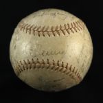1938-40 New York Yankees Signed OAL AJ Reach (Harridge) Baseball w/ 16 Signatures Including Lou Gehrig, Lefty Gomez & More (JSA)