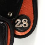 2011 Buster Posey San Francisco Giants Game Worn Shin Guards Possibly from Season Ending Home Plate Collision (MEARS LOA)