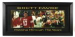1990s Brett Favre Passing Through The Years 20" x 41" Framed Photo Collage
