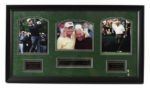 1990s Jack Nicklaus Arnold Palmer Signed Framed 21" x 37" Photo Display (Premiere Autographs COA)