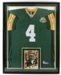 2007 Brett Favre Green Bay Packers 34" x 43" Framed Display w/ Jersey & Signed Sports Illustrated (Favre Hologram)