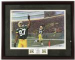 2007 Robert Brooks Green Bay Packers Hall of Fame Signed 29" x 37" Framed Print 25/25 (Legends of the Field COA)