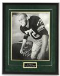 1995 Ray Nitschke Green Bay Packers Rare Jersey #72 Signed 24" x 32" Framed Photo Display 14/72 (MEARS LOA)