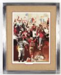 1992 Jerry Rice San Francisco 49ers Signed 24" x 30" Framed Print 844/950 (Artist COA)