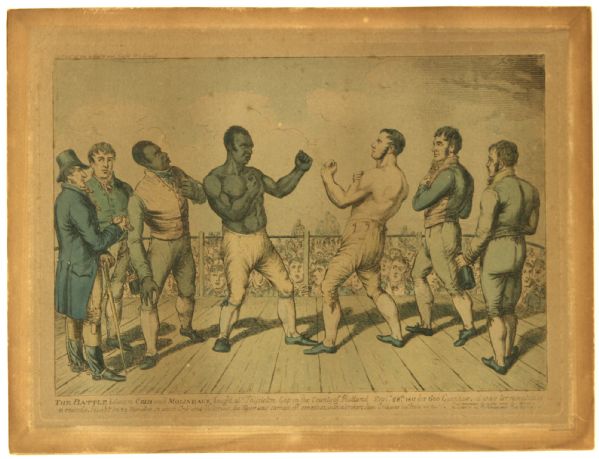 1811 Battle Between Crib and Molineaux 12"x16" published Oct 3rd by Walker and Knight, No 7, Cornhill