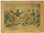 1811 Battle Between Crib and Molineaux 12"x16" published Oct 3rd by Walker and Knight, No 7, Cornhill