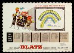 1959 Milwaukee Braves Blatz Beer 10" x 14" Paper Placemat w/ Schedule and County Stadium Seating Diagram