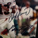 1990's Dan Marino Karim Abdul Jabbar Miami Dolphins Signed 8 x 10 Photo (JR Sports COA) 