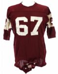 1968 Durene #67 Pearson Football Jersey w/ 6 Button Crotch Piece (MEARS LOA)