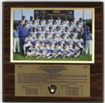 1982 Milwaukee Brewers American League Champions Commemorative 12" X 12" Photo Plaque