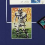 1990's Deacon Jones Los Angeles Rams Signed 18 x 29 Display (JSA)