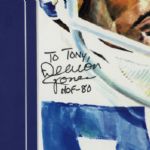 1990's Deacon Jones Los Angeles Rams Signed 18 x 29 Display (JSA)