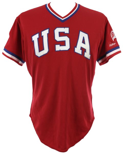 1984 Art Mazmanian USA Olympic Baseball Team Game Worn Jersey (MEARS LOA)