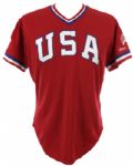 1984 Art Mazmanian USA Olympic Baseball Team Game Worn Jersey (MEARS LOA)