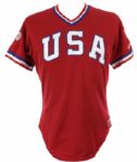 1984 Mike Christ USA Olympic Baseball Team Game Worn Jersey (MEARS LOA)