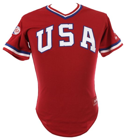 1984 Flavio Alfaro USA Olympic Baseball Team Game Worn Jersey (MEARS LOA)