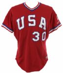 1984 Dave Graybill USA Olympic Baseball Team Game Worn Jersey (MEARS LOA)