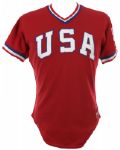 1984 Gary Green USA Olympic Baseball Team Game Worn Jersey (MEARS LOA)