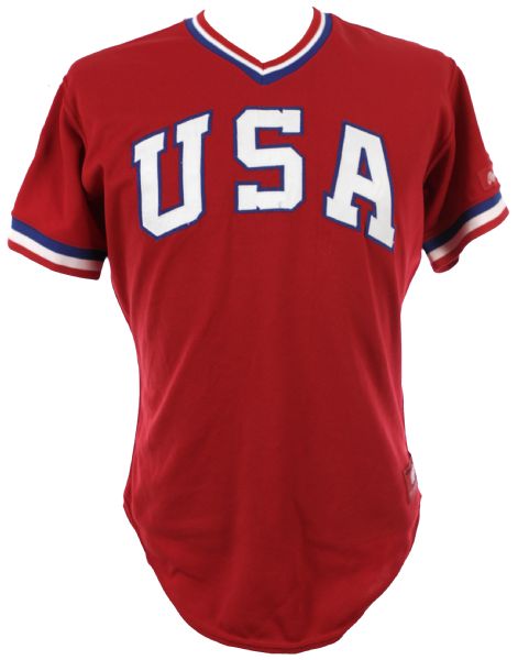 1984 John Hoover USA Olympic Baseball Team Game Worn Jersey (MEARS LOA)