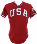 1984 Dave Bingham USA Olympic Baseball Team Game Worn Jersey (MEARS LOA)
