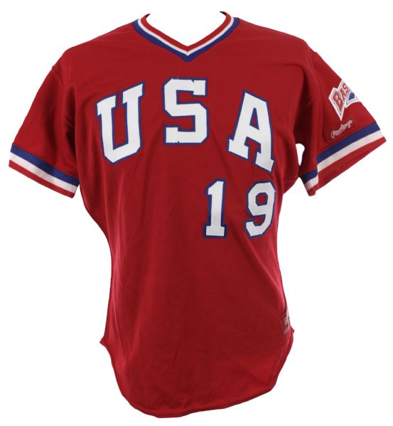 1984 Mike Christ USA Olympic Baseball Team Game Worn Jersey (MEARS LOA)
